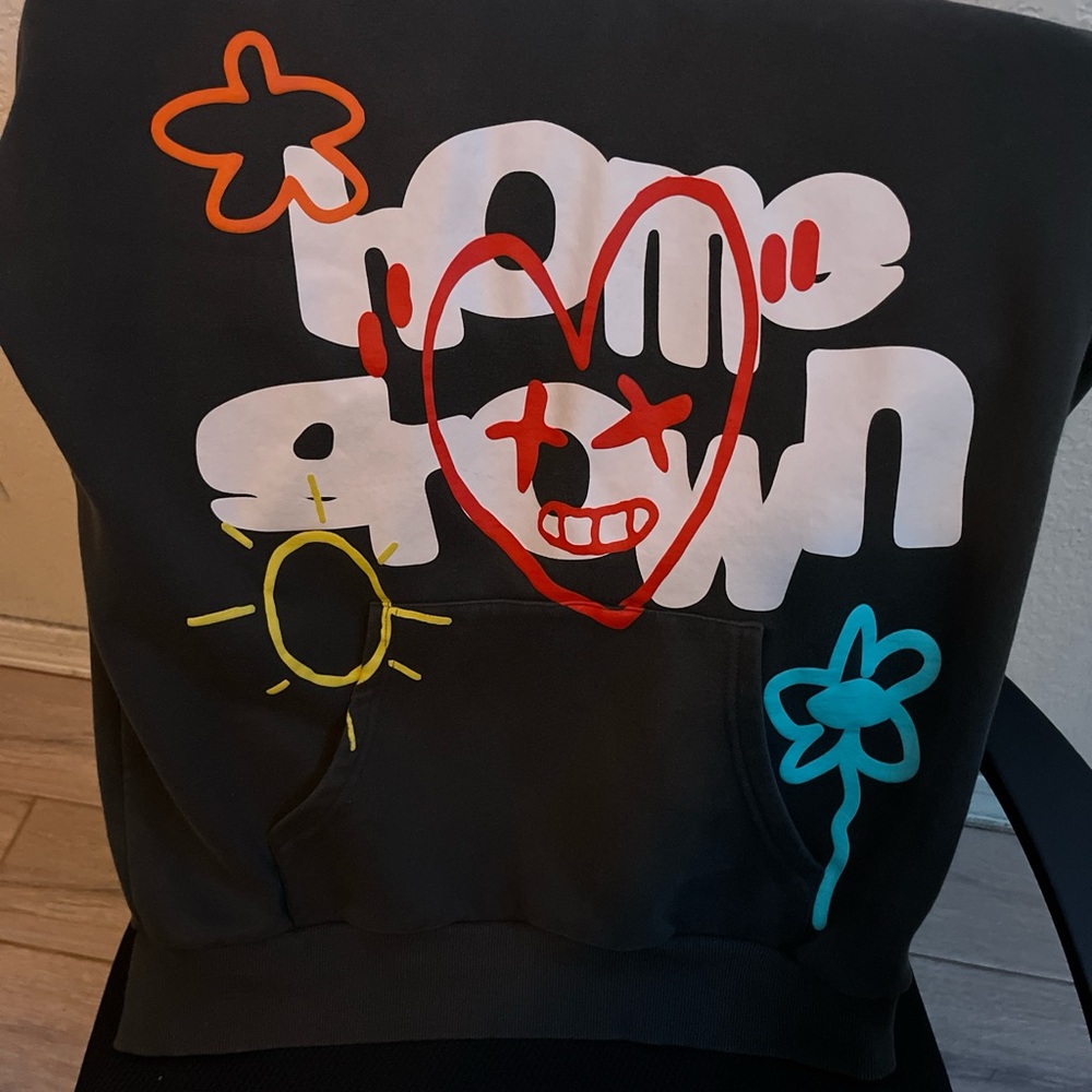 PacSun Black Hoodie with Colorful Graphic Design